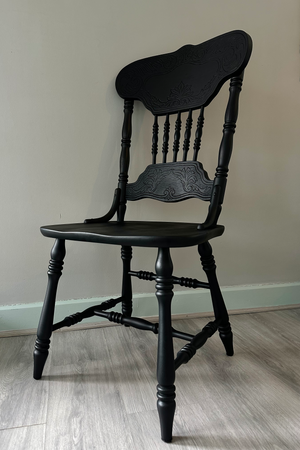 Chair full renovated Rustic Wood Malaysian Oak Matte black