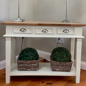 Hardwood hall console table 