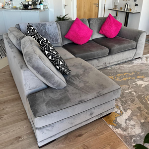 Grey L-Shape Sofa 