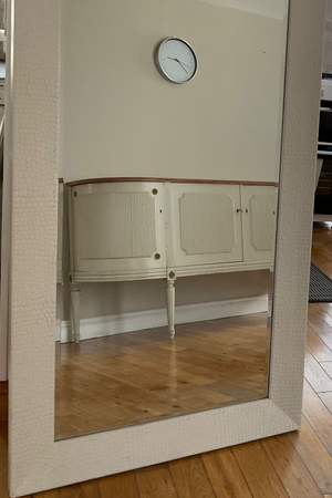 Large beveled mirror in Neptune grey 