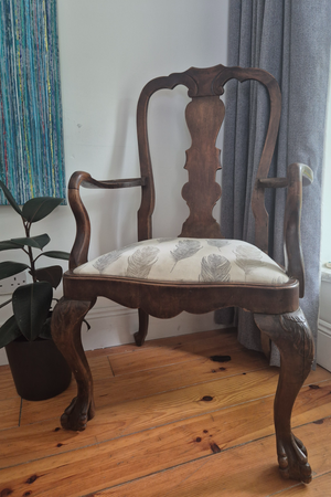 Two Antique Fiddle Back Chairs