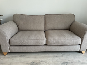 3 Seater Fabric Sofa with 2 matching Armchairs