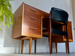 Mid century John & Sylvia Reid teak desk and chair