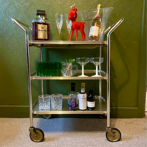 Vintage mid century drinks trolley 
