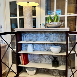 Antique painted mahogany cabinet